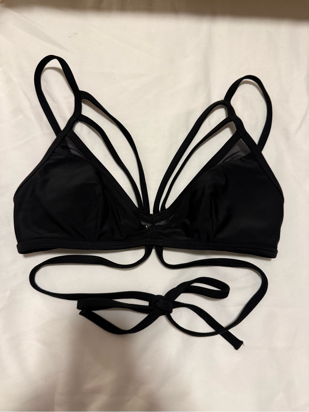Black Strappy Bikini Top